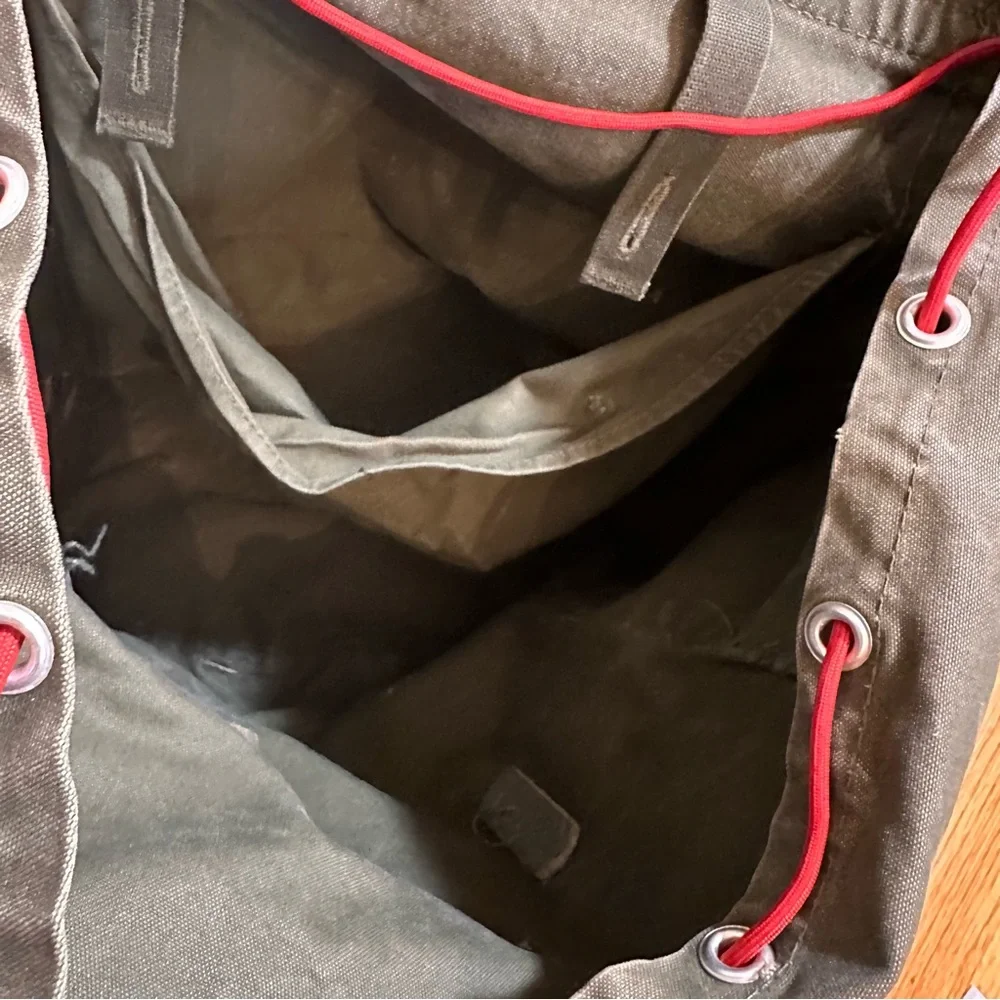 Deuter Augsburg Military Backpack, Leather + Canvas Vintage